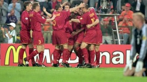 Un'immagine di Belgio-Svezia, partita inaugurale di Euro 2000
